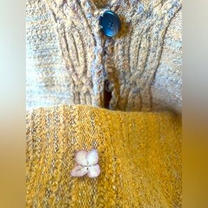 Coldwater Creek cozy mustard knit sweater vest sz M